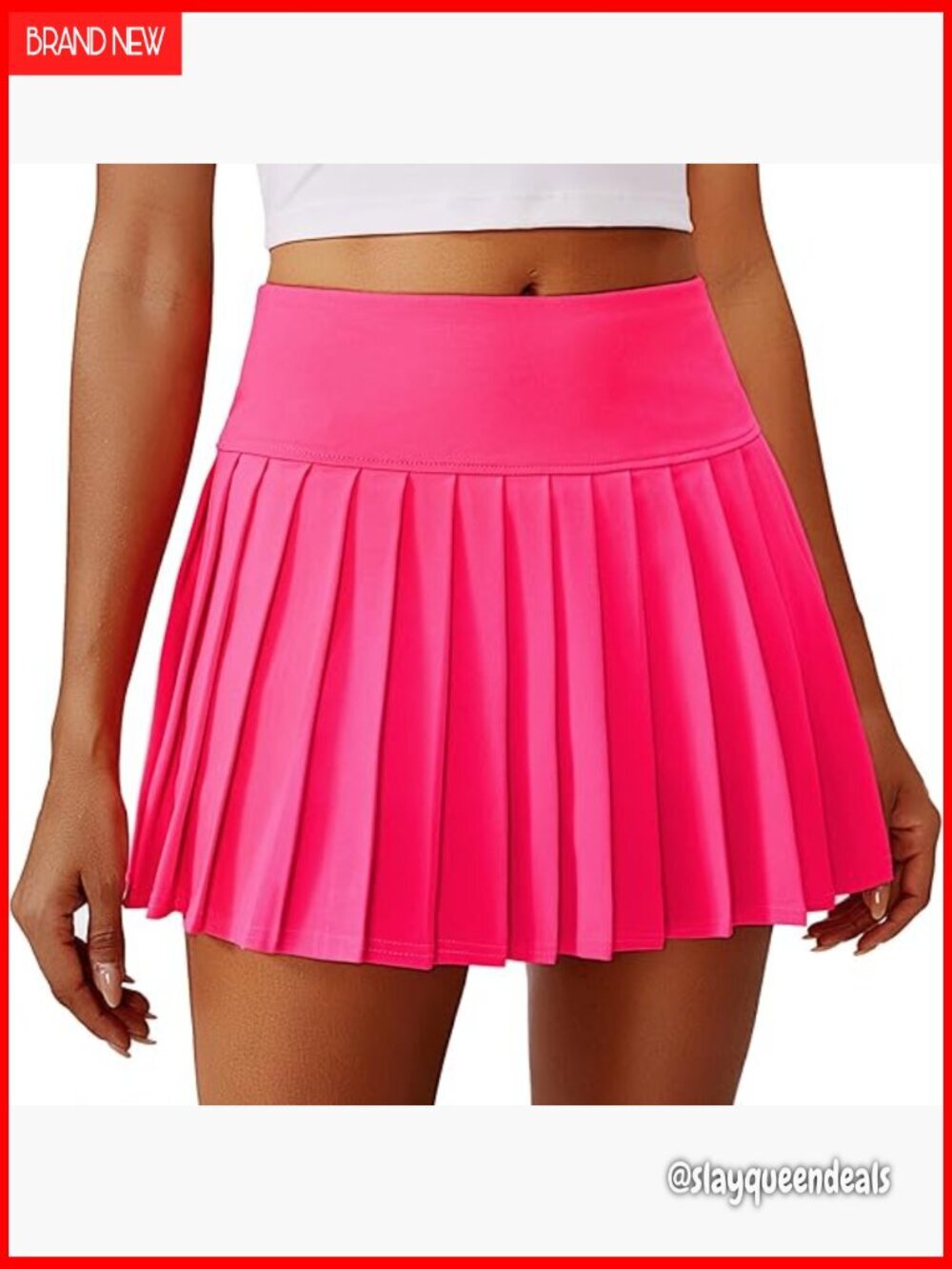Lightweight Pleated Tennis Skirt with Inner Shorts High Waist Athletic